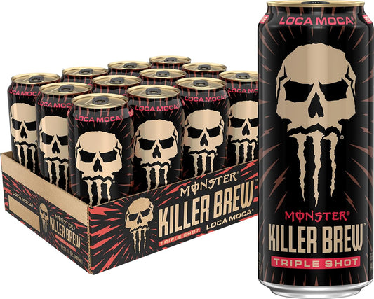 300mg caffeine per can, roughly 3x a standard cup of coffee