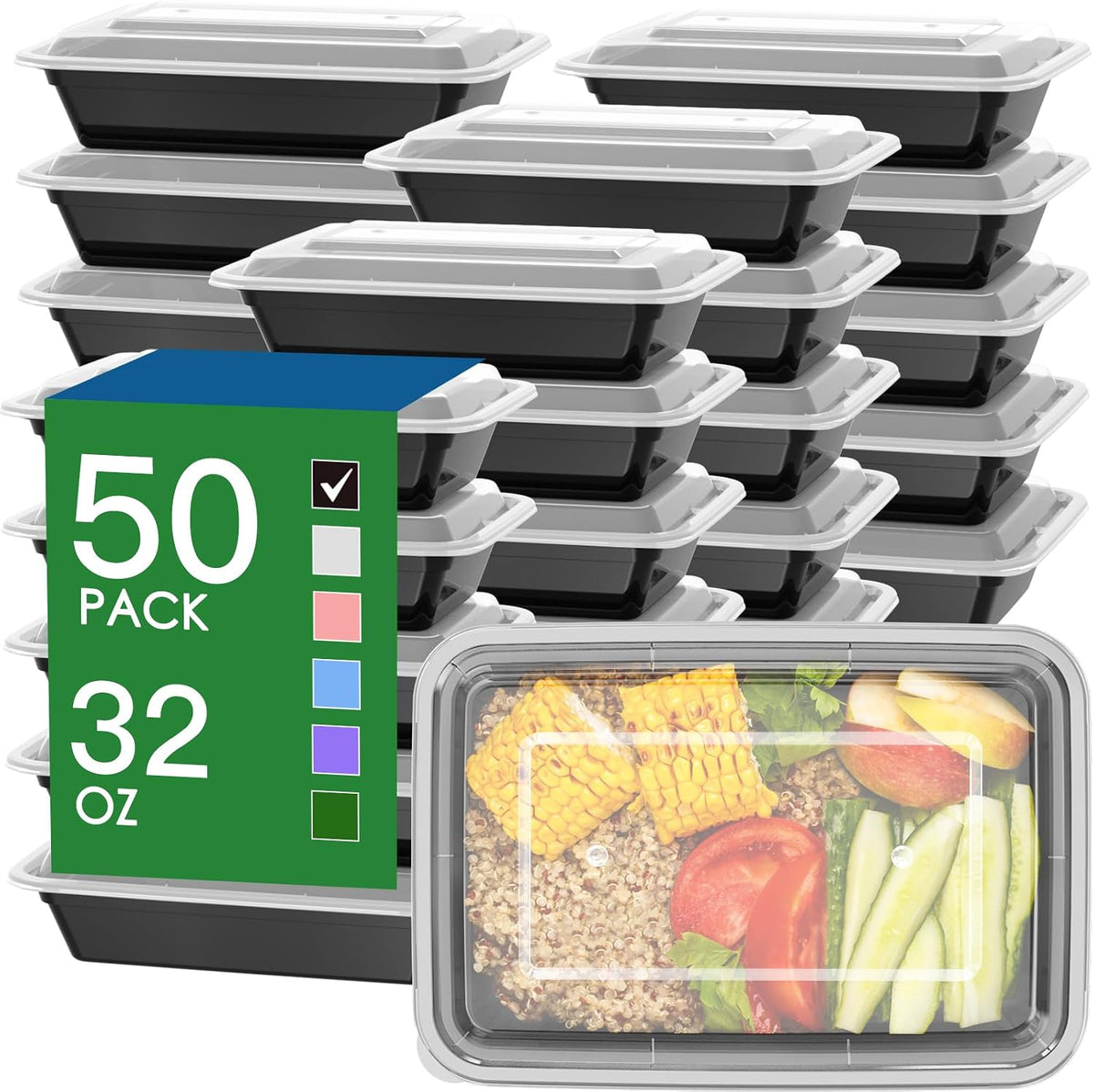 32 oz (946 ml) rectangular capacity with preset portion volume