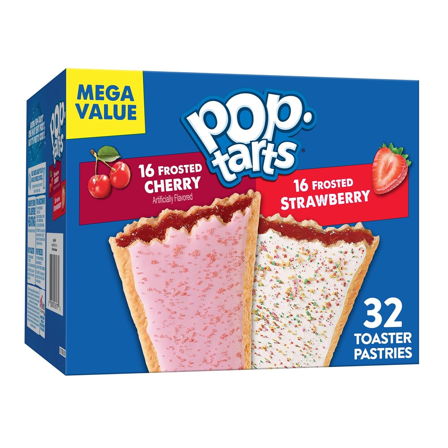 32 toaster pastries totaling 54.1oz in one box