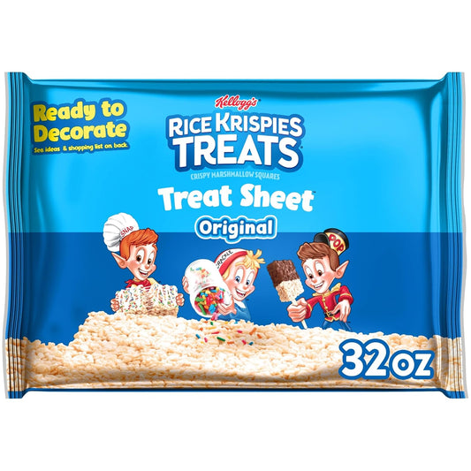 32oz pre-formed marshmallow and toasted rice cereal sheet in one bag