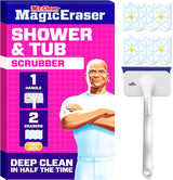 Mr. Clean Magic Eraser Shower & Tub Scrubber for Busy Professionals, Soap Scum and Hard-Water Stain Remover for Master and Guest Bathrooms