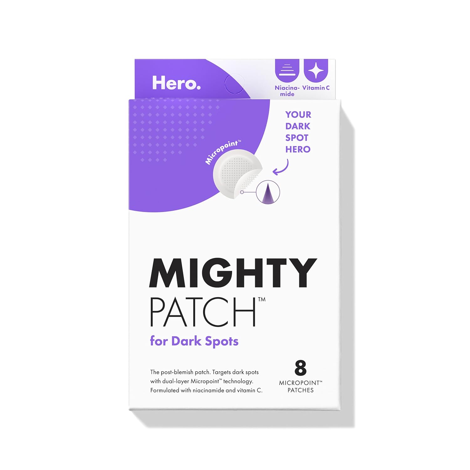 395 dissolving micropoints per patch for concentrated active delivery