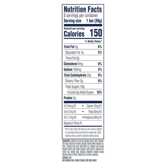 3g fiber per 40g serving (about 1 1/10 bars)