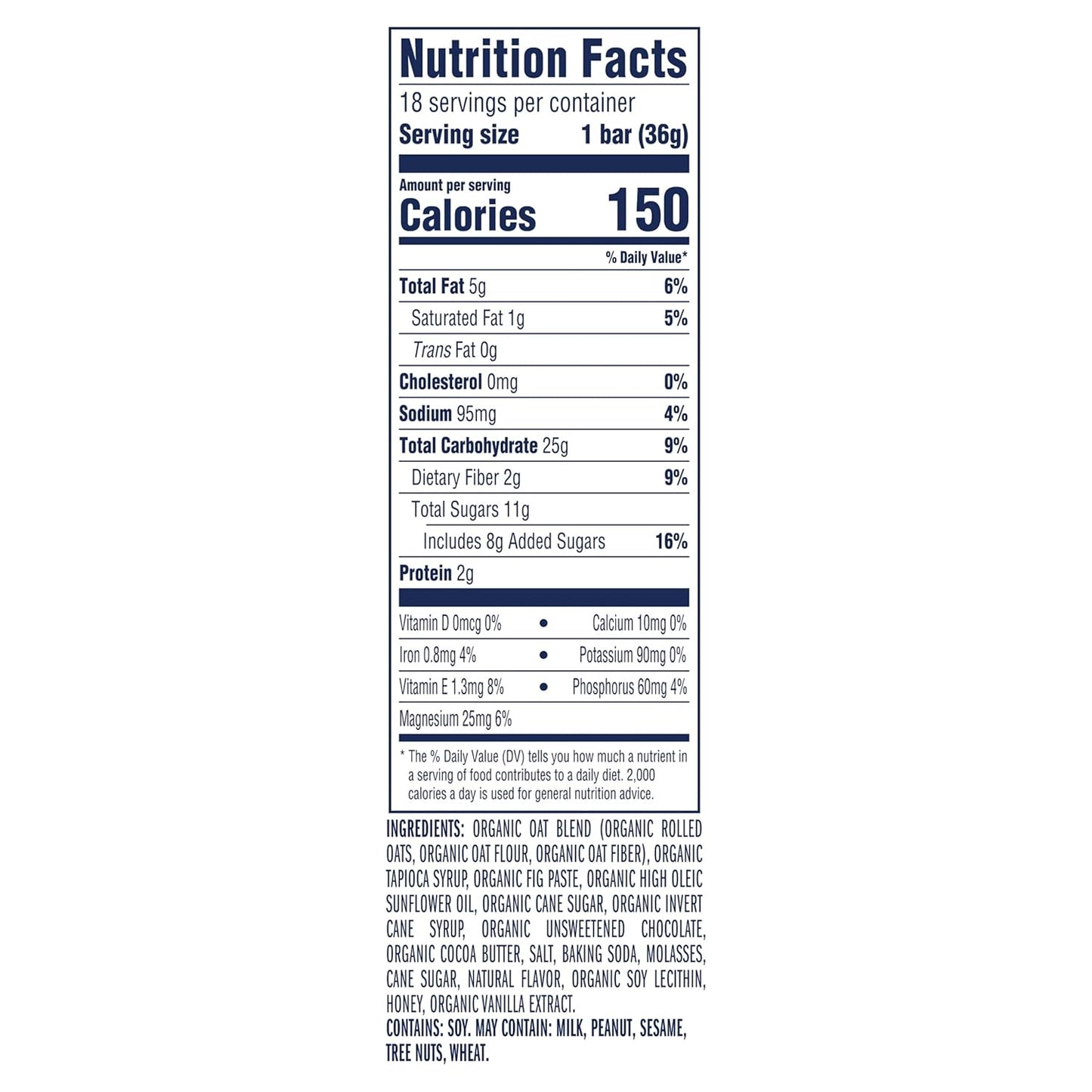3g fiber per 40g serving for digestive and satiety benefits