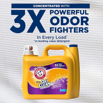 3x concentrated odor fighters vs the leading value detergent per load