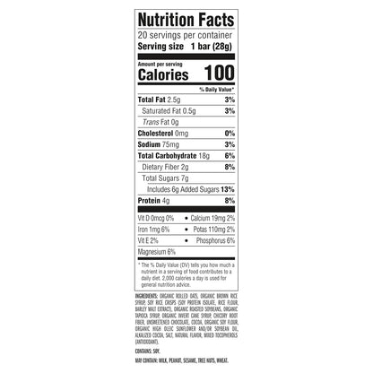 4-5g plant-based protein per bar