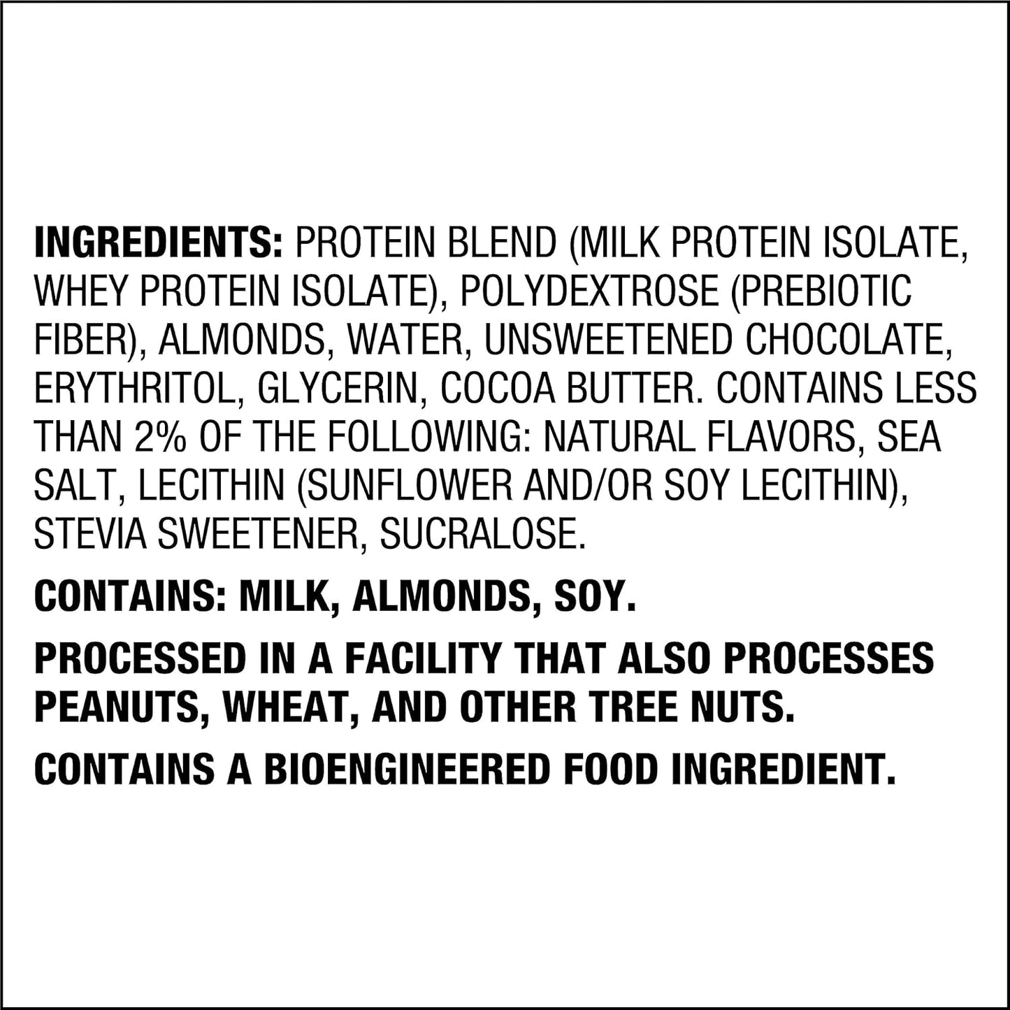 4-5g prebiotic fiber (polydextrose) per serving for digestive support