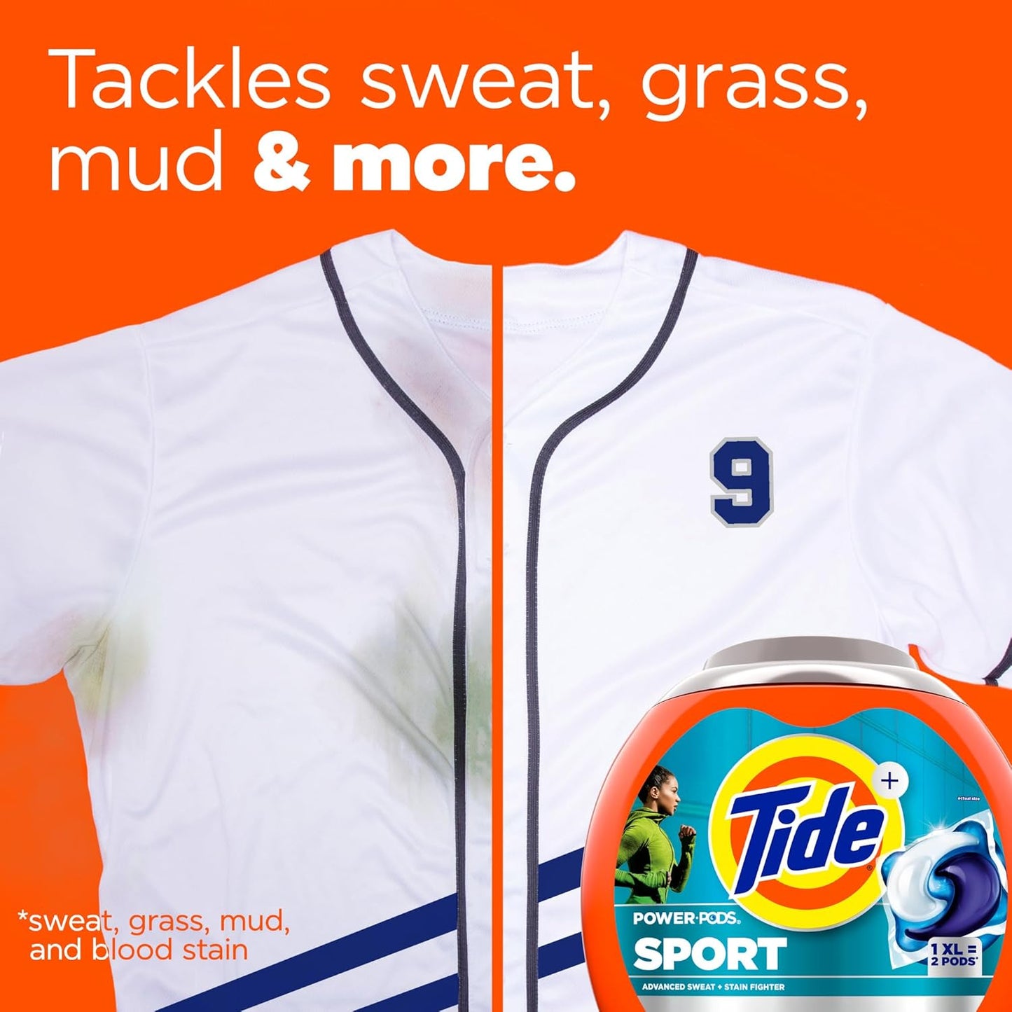 4-in-1 concentrated technology combining detergent, stain remover, odor fighter, and freshness