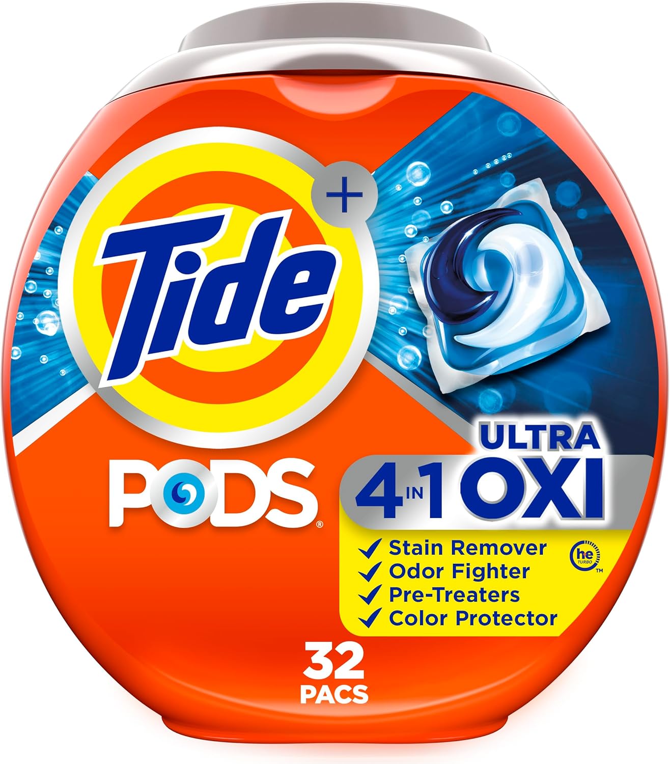 4-in-1 formula combining detergent, stain remover, color protector, and pre-treater