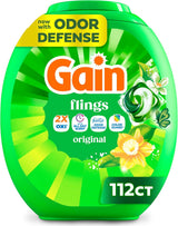 Gain Flings Laundry Detergent Pacs for Kids Clothes, 4-in-1 with Odor Defense and Color Guard