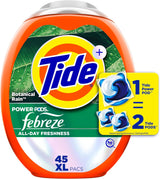 Tide Power Pods with Febreze Botanical Rain – Home Office Laundry Refresh for Busy Professionals, 4-in-1 Odor Eliminator Pacs