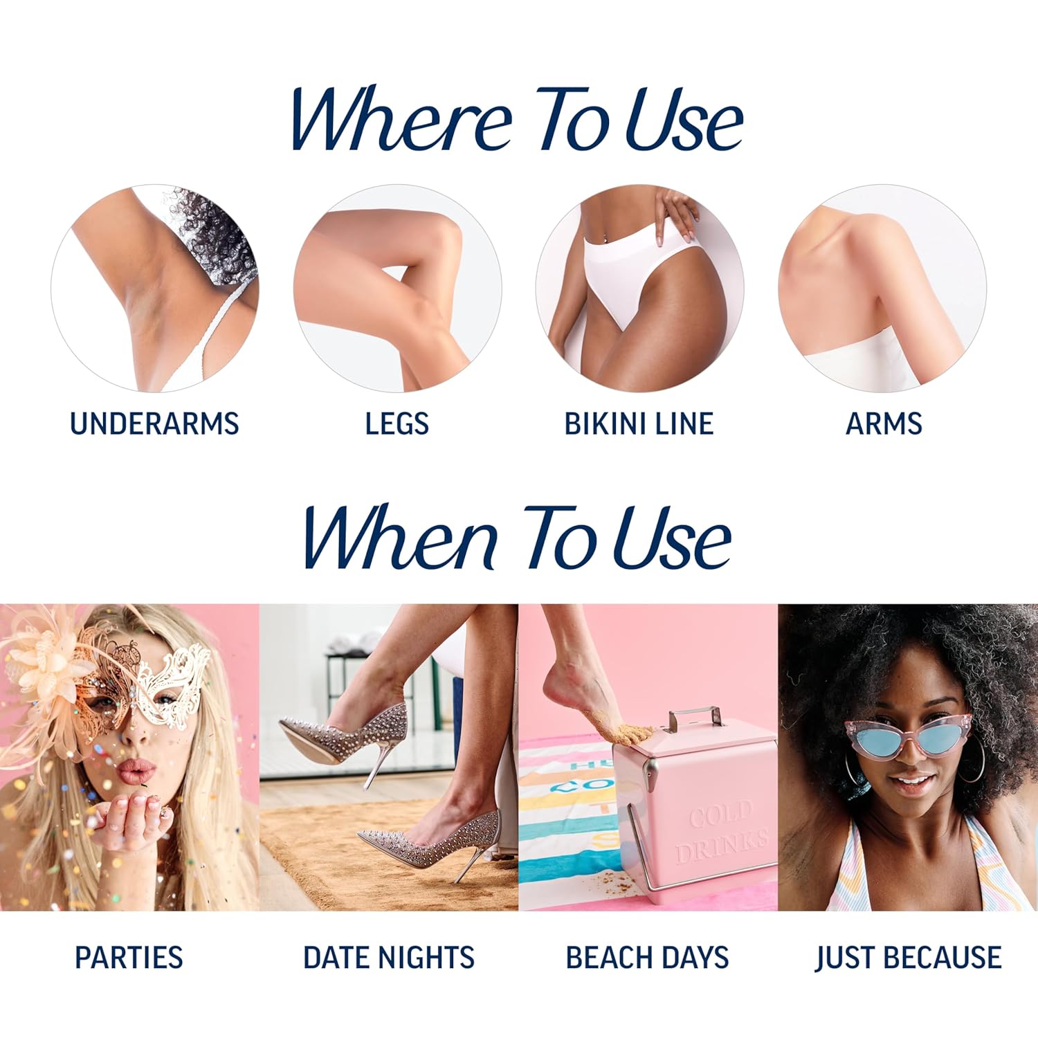 4 post-wax finishing wipes included for soothing and cleansing after treatment