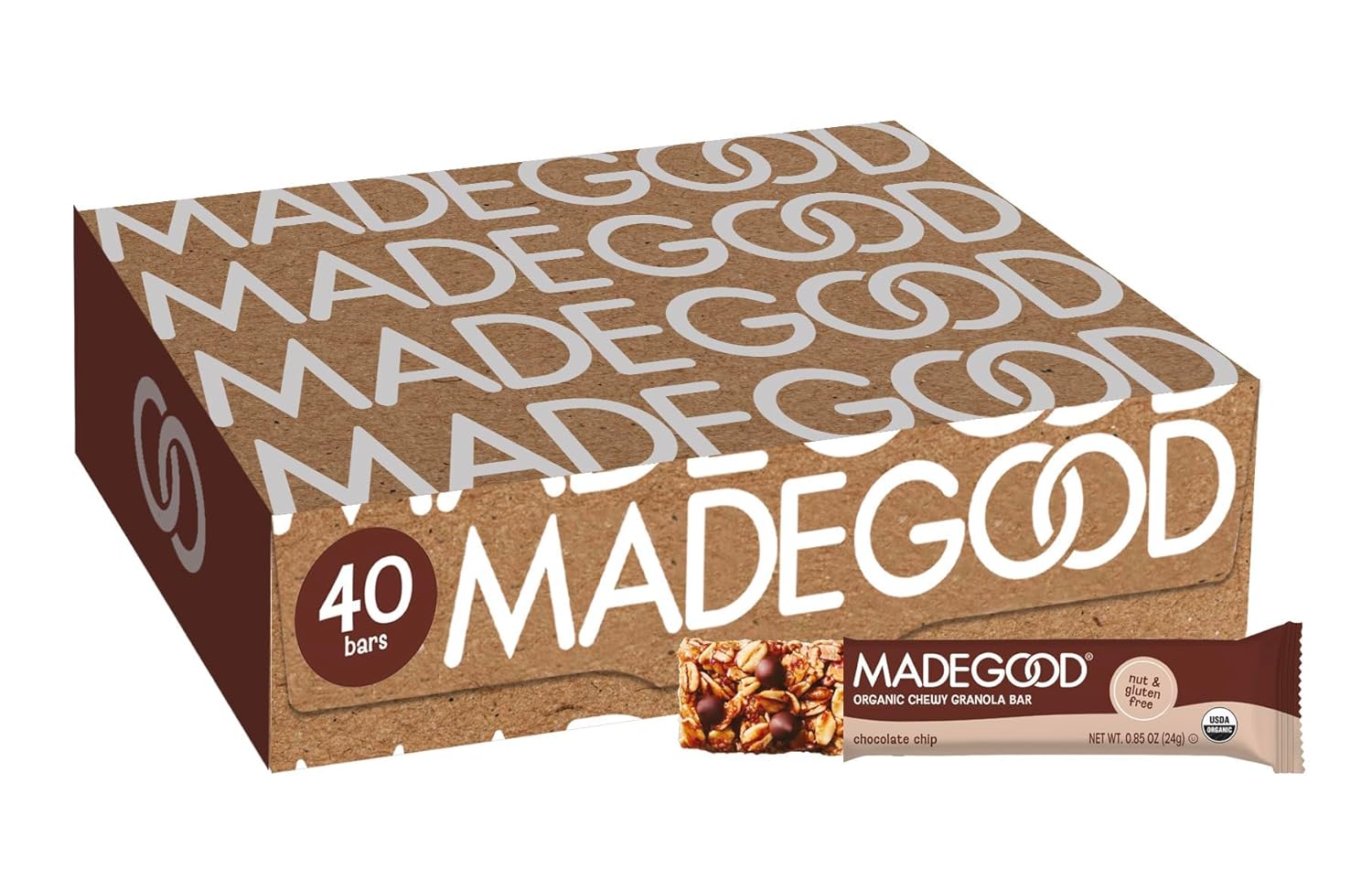 40 individually wrapped bars per box for grab-and-go convenience