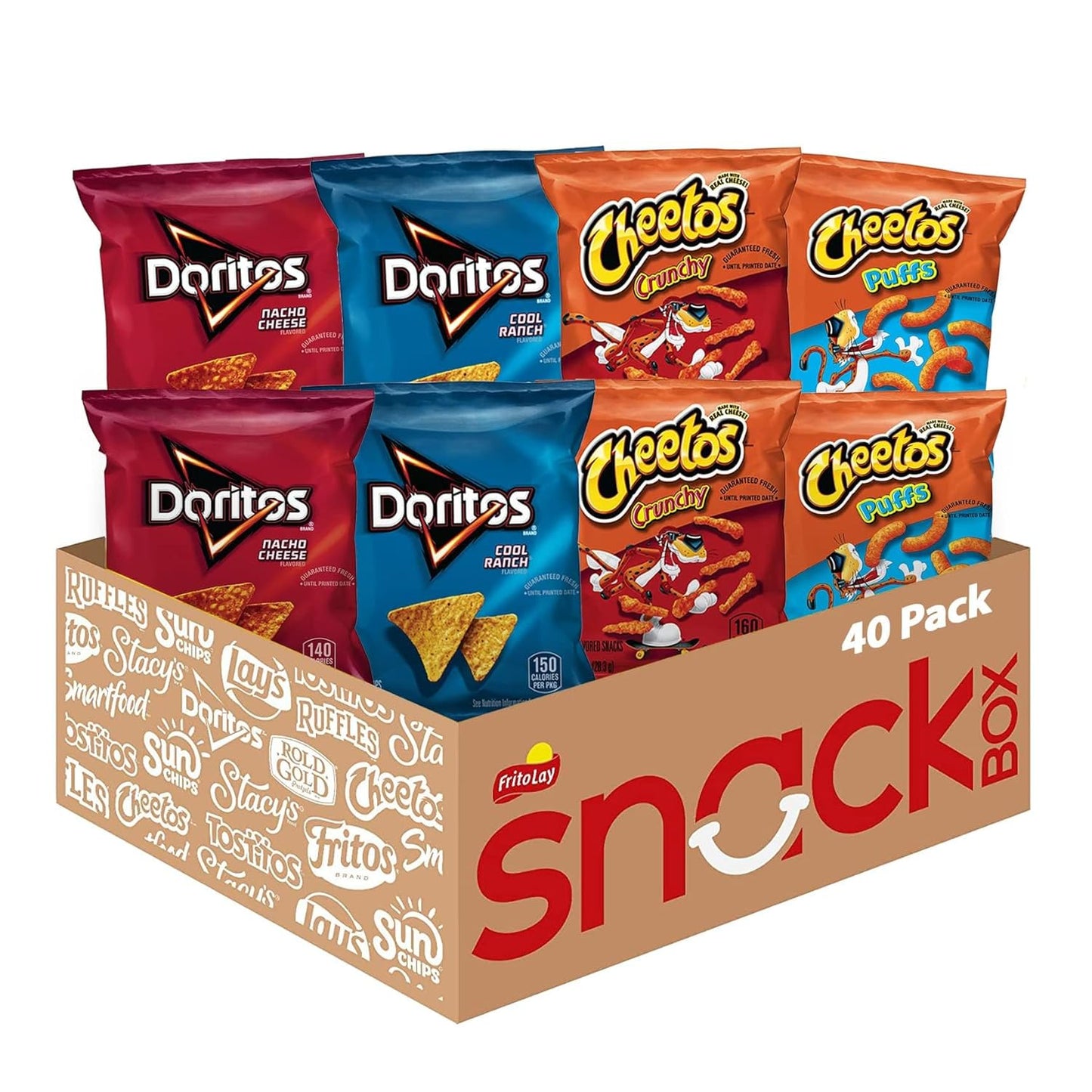40 individually wrapped single-serve bags (35-count on bold and classic variants)