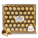 Ferrero Rocher Hazelnut Milk Chocolate Box – Elegant Birthday Gift for Women and Mom, Individually Wrapped Gourmet Candy