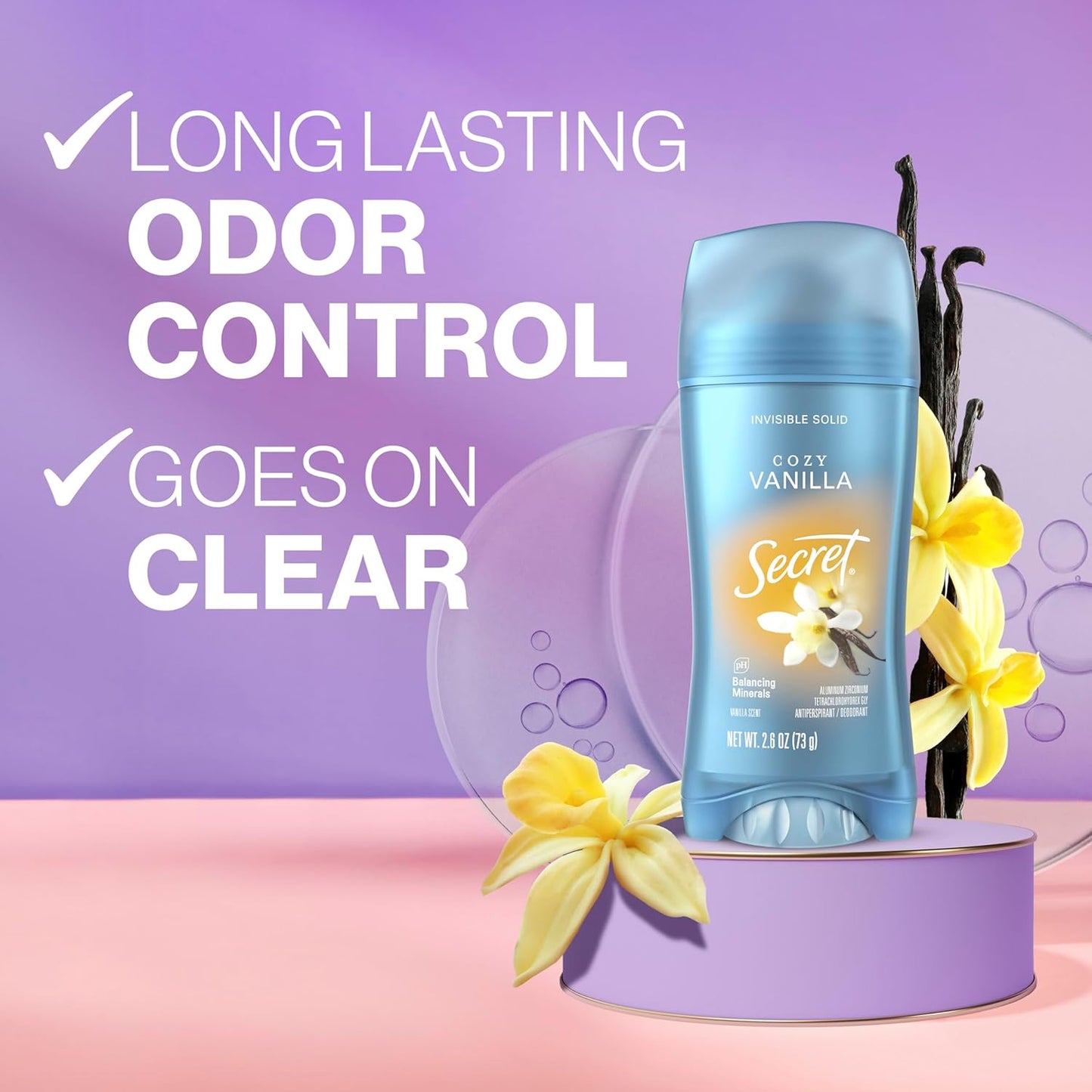 48-hour odor control and wetness protection