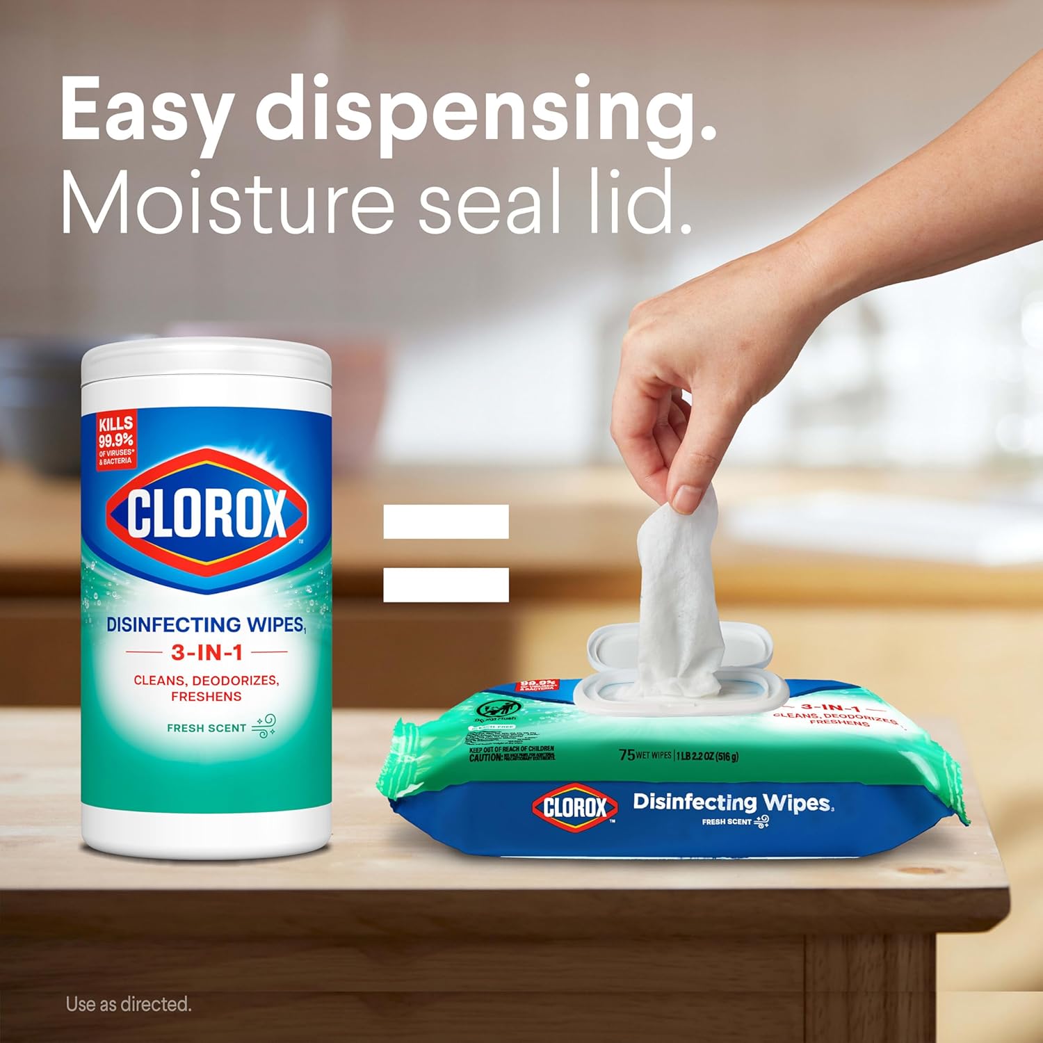 48-hour odor control on non-food contact surfaces