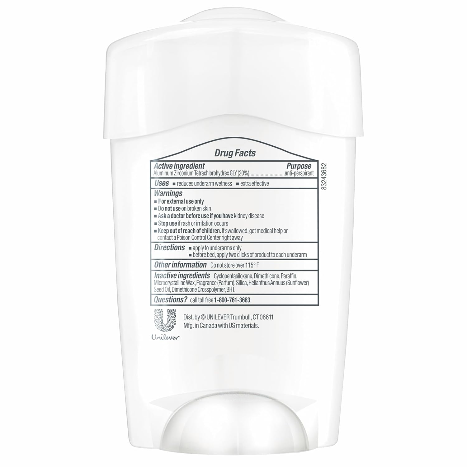 48-hour sweat and odor protection duration