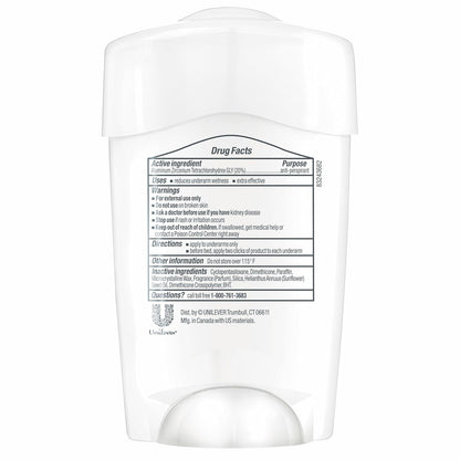 48-hour sweat and odor protection duration