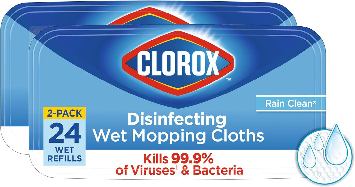 48 total disposable wet mopping cloths (2 packs of 24 refills)