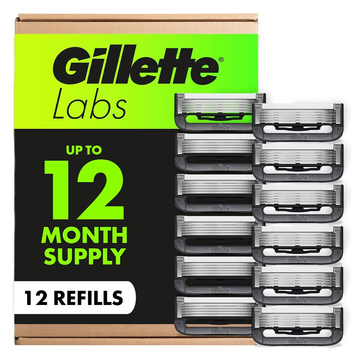 5-blade cartridge using gillette's highest-grade blades for maximum closeness