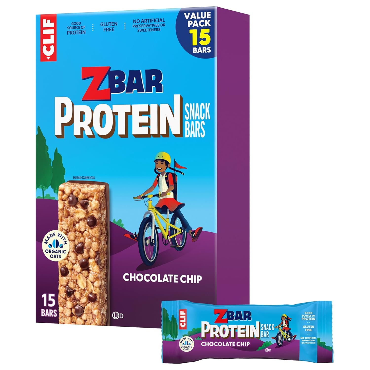 5 grams of protein per bar from a whey and pea protein blend
