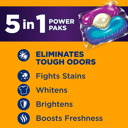 5-in-1 concentrated formula: odor elimination, stain attack, whitening, brightening, scent boosting