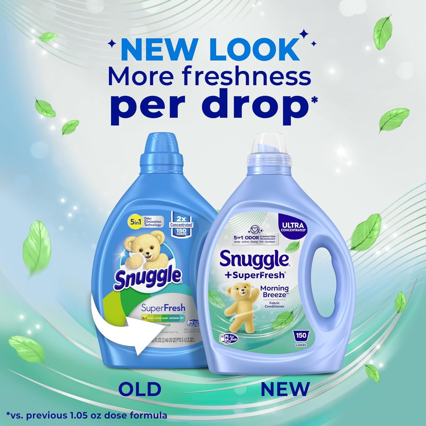 5-in-1 odor-fighting technology targeting sweat, pet, body, damp, and outdoor odors