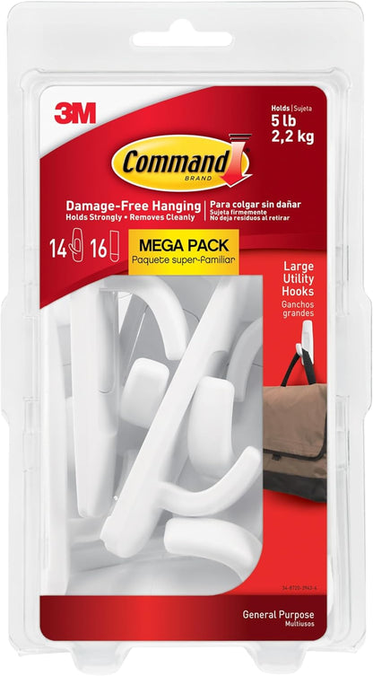 5 lb maximum weight capacity per utility hook