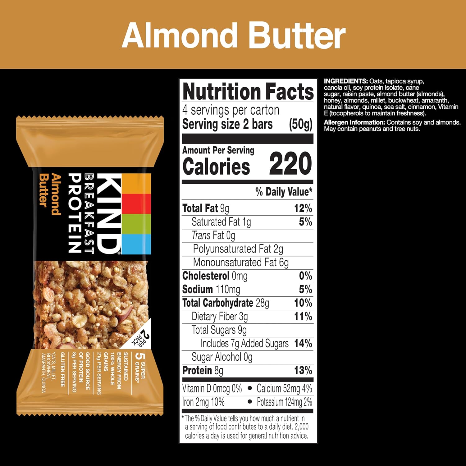 5 super grains blend (oats, buckwheat, millet, amaranth, quinoa) delivering 21-28g whole grains per serving