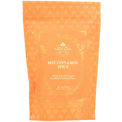 50-count sachet bag (with a pack of 2 option for the cinnamon flavor for extra value)