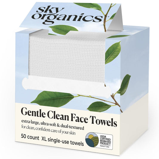 50 xl single-use disposable face towels per pack