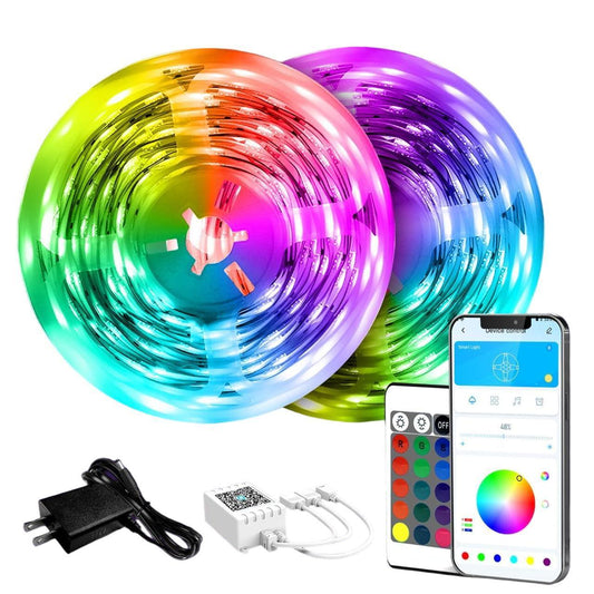 5050 rgb led chips producing multicolor output (270 leds in 50ft variant)