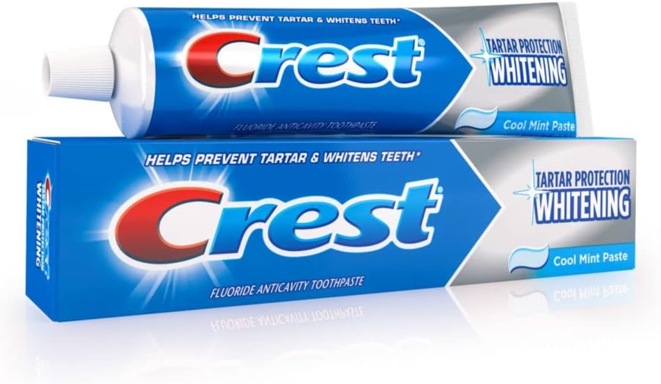 Crest Tartar Protection Whitening Toothpaste – Cool Mint Ritual for Your Evening Self-Care Routine