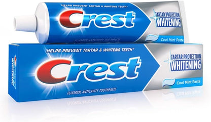 Crest Tartar Protection Whitening Toothpaste – Cool Mint Ritual for Your Evening Self-Care Routine