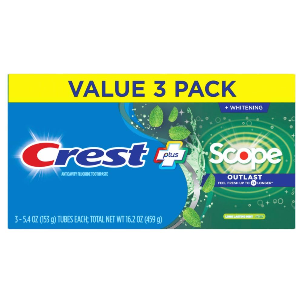 Crest Complete Whitening + Scope Toothpaste – Refreshing Mint for Your Daily Self-Care Ritual