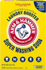 ARM & HAMMER Super Washing Soda Household Cleaner and Laundry Booster, 55 oz Box – Fragrance-Free Laundry Booster for Sensitive Skin