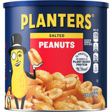 Planters Salted Peanuts (56 oz Canister) – Family Pantry Snack for Lunchboxes and After-School Munching