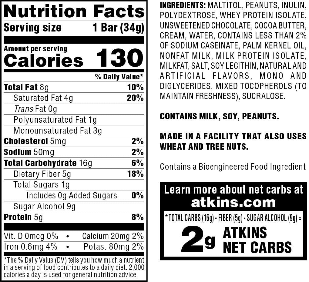 5g protein per bar from whey and milk protein isolate blend