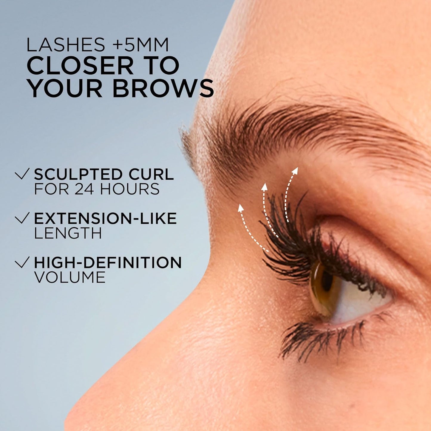 +5mm lash lift effect delivered through curling, volumizing, and extending pigments