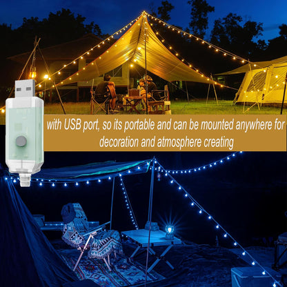 5v usb power input for portable or outlet-free use