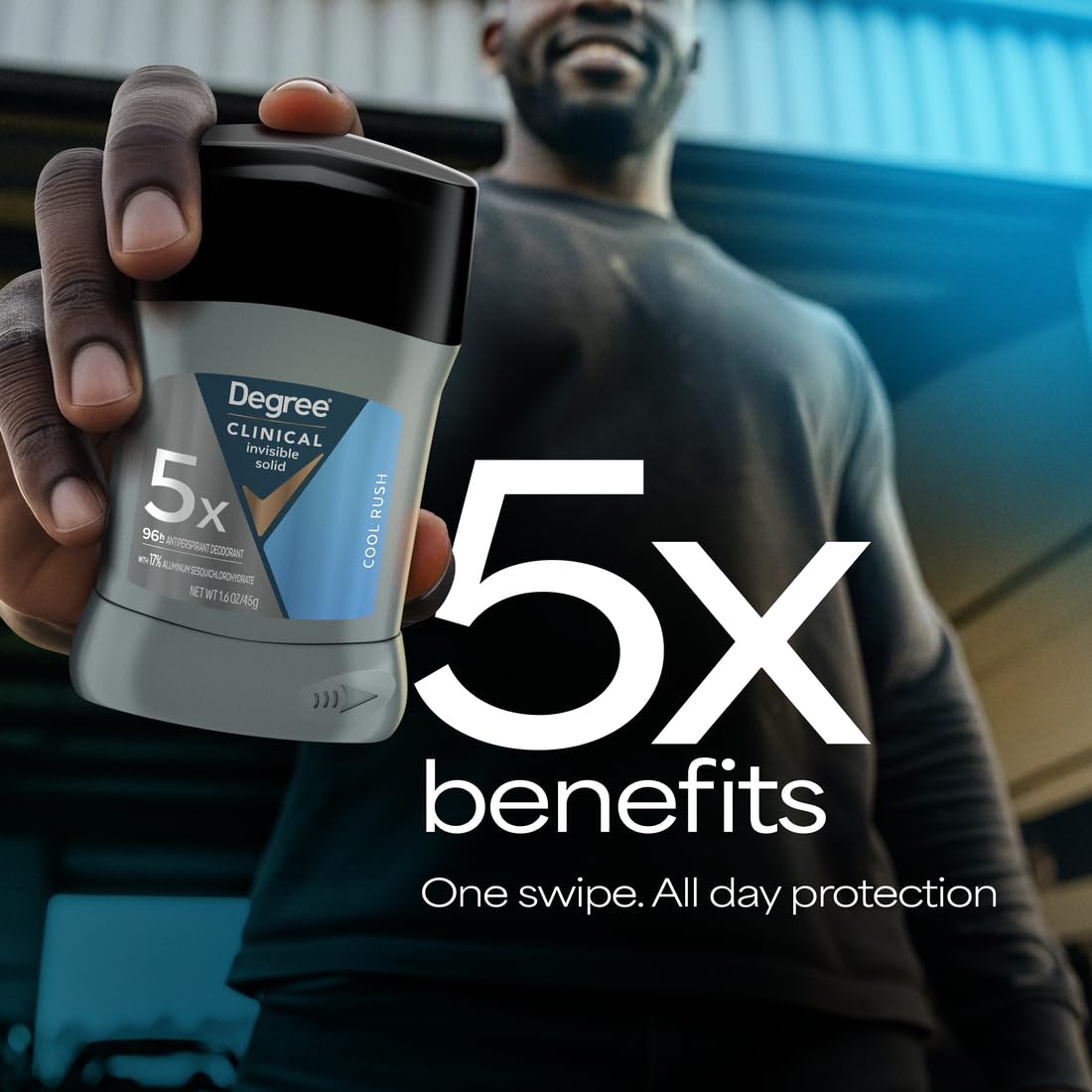 5x benefit system engineered for stress, activity, pressure, thrill, and heat sweat types