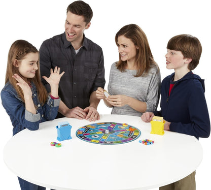 6 colored scoring wedges plus a final winning question mechanic