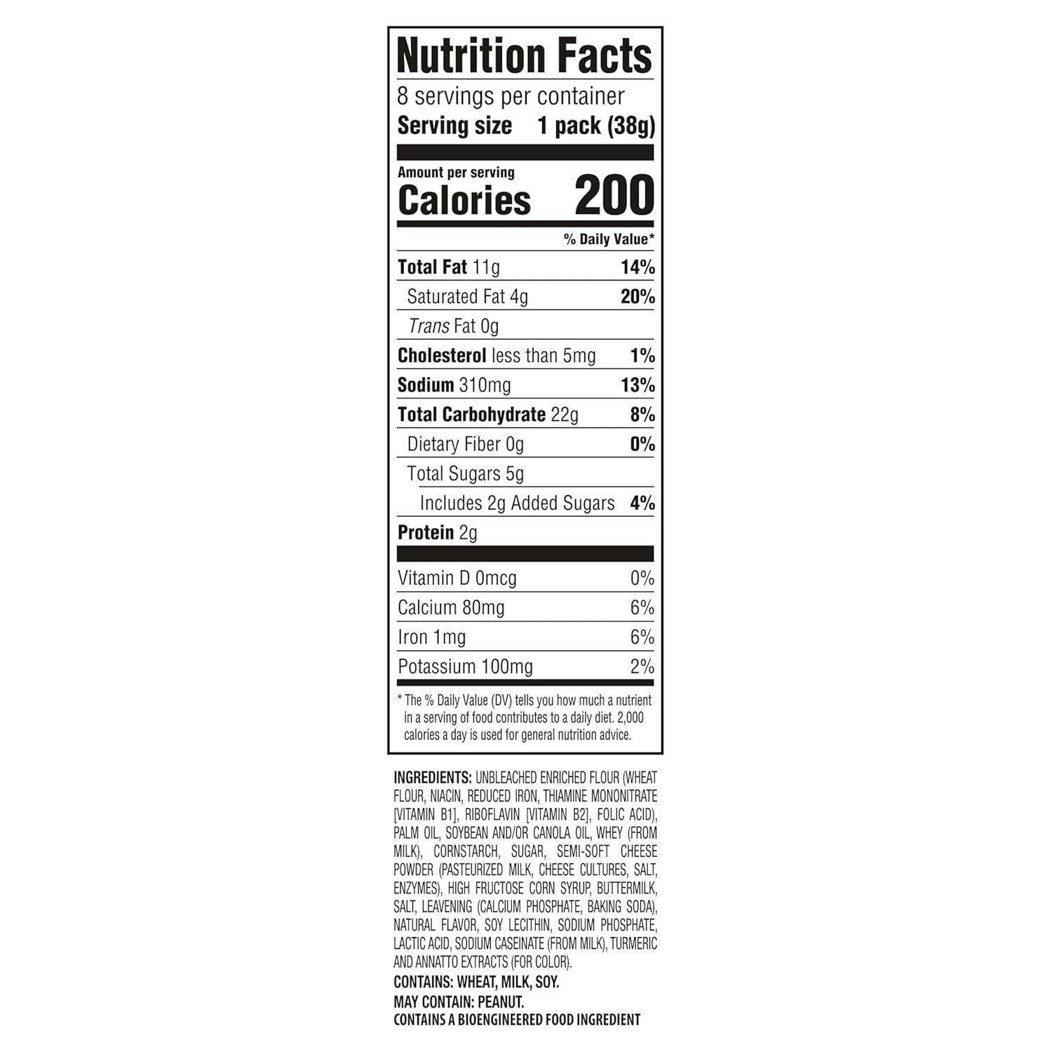 6 cracker sandwiches per pack for built-in portion control