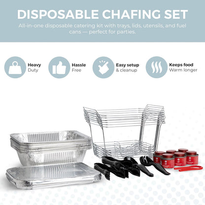 6 half-size aluminum pans (100% food-grade)