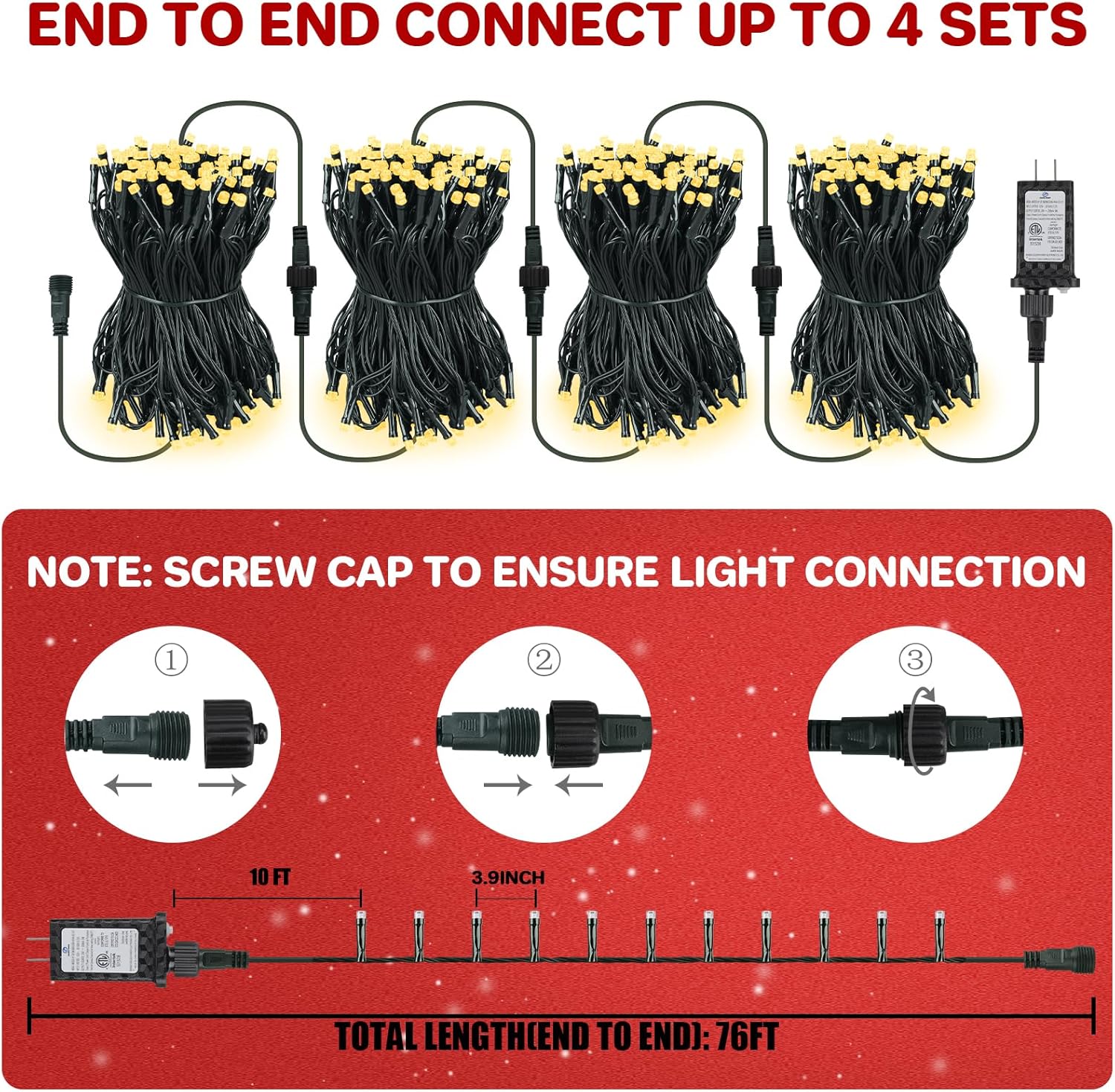 6-hour on / 18-hour off timer with memory chip that saves the last mode
