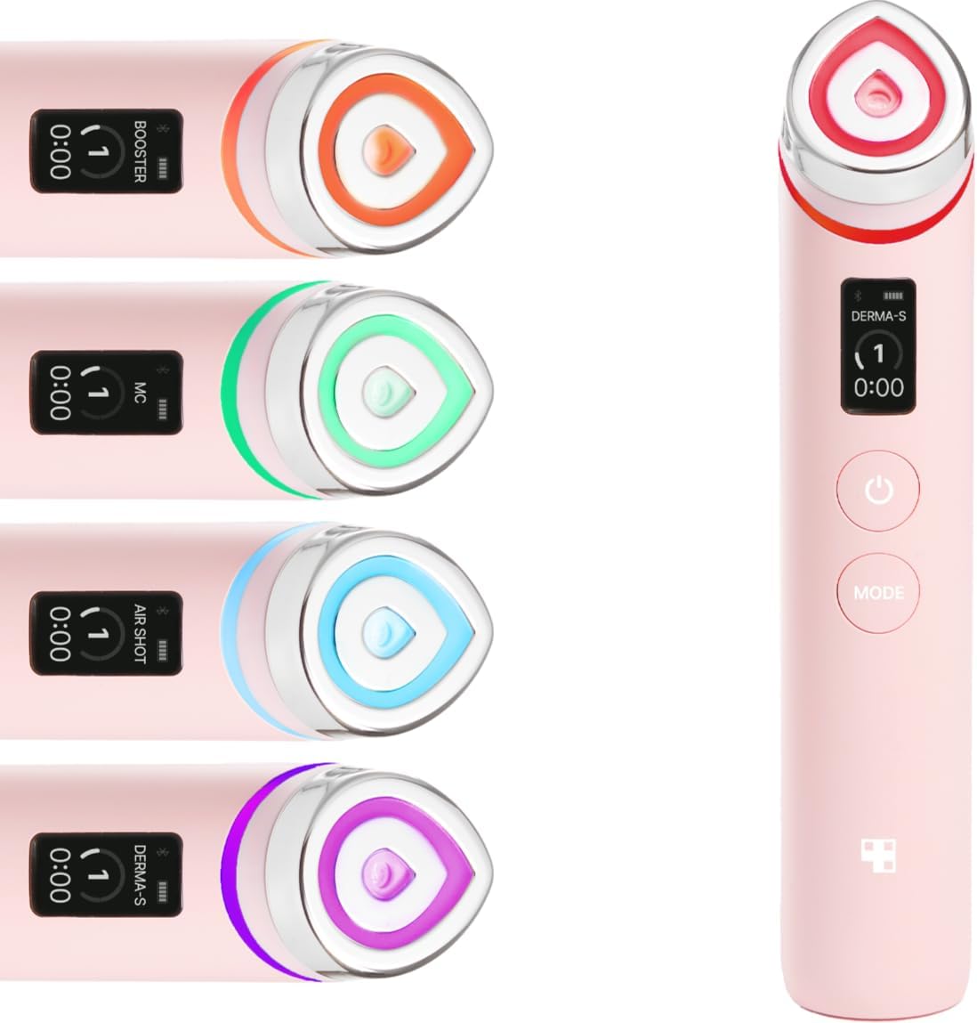 6-in-1 real glass glow wand covering absorption, radiance, elasticity, and pore care