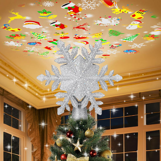 6 projection slides each featuring 4 different christmas motifs (santa, snowman, bells, snowflake, stockings, moose)