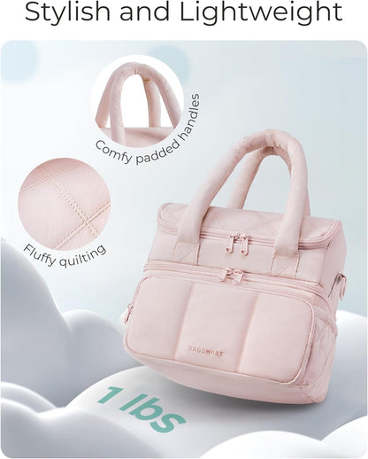 6 total compartments including mesh pocket, front zip pocket, and two side water bottle pockets
