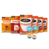 Dunkin' Mixed Flavor Coffee Variety Pack, 60 Keurig K-Cup Pods for Home Office Focus